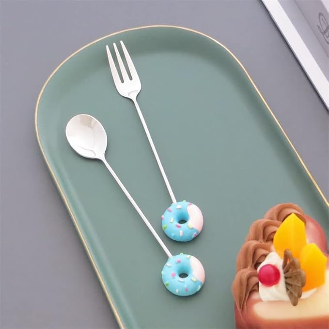 8PCS Stainless Steel Drink Spoon Set-Reusable Teaspoons - Image 5