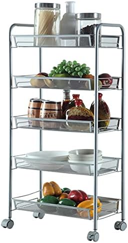 Kitchen Island with Wheels Large Storage Cabinet and Carts, Rolling Serving by EEBUIHUI