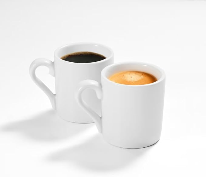 Pure White Ceramic Espresso Cup, set of two by StylusellaEspressoCups