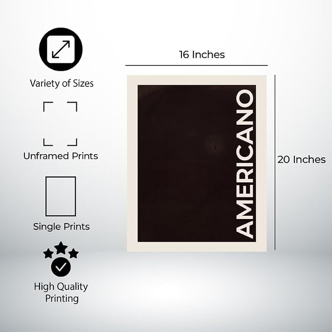 Lawrence Williams Designs Americano Coffee Poster - Image 2