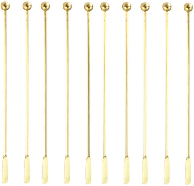 10 pcs Stainless Steel Coffee Beverage Stir Sticks Cocktail Stirrers Drink by SZLFSX