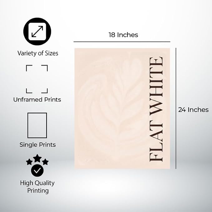 Lawrence Williams Designs Flat White Coffee Poster - Image 2