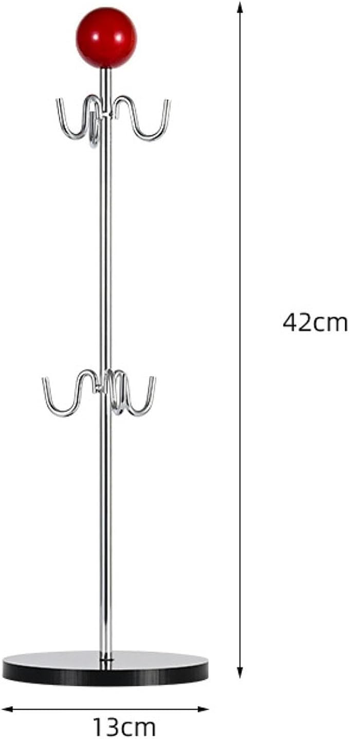 Coffee Mug Tree Cup Drying Rack, 6 Hooks Coffee Cups Stand, Vertical Cup Holder - Image 2