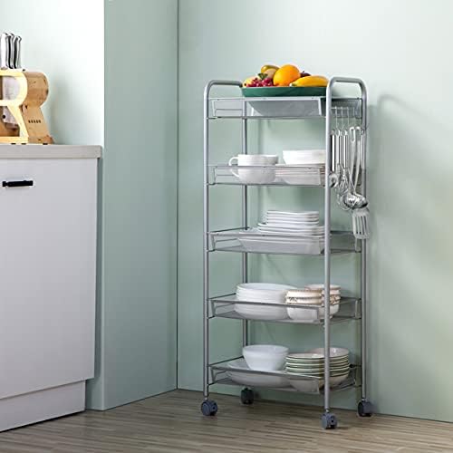 Kitchen Island with Wheels Large Storage Cabinet and Carts, Rolling Serving - Image 2