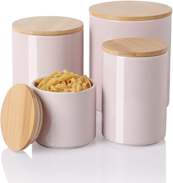 Sweejar Kitchen Canisters Ceramic Food Storage Jar Set, Stackable Containers by Sweejarco1949