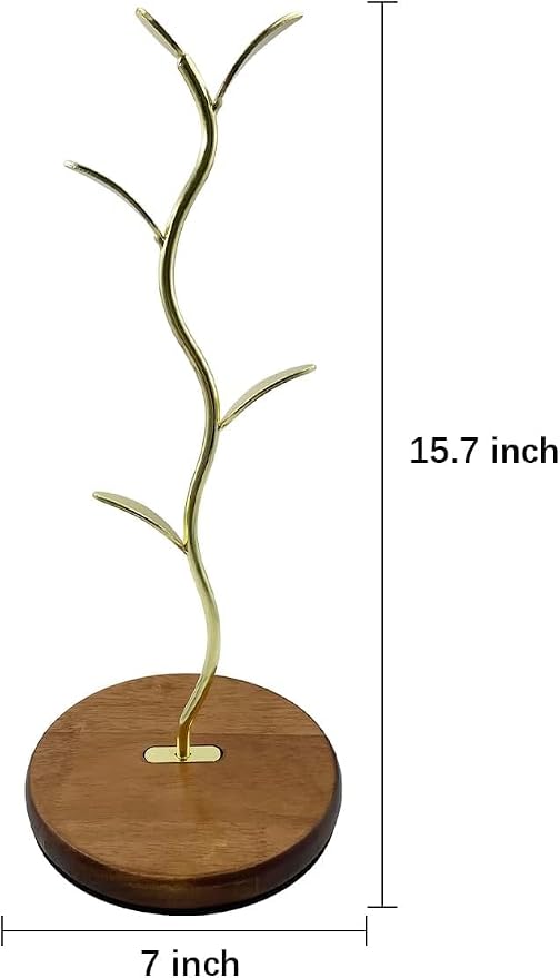 Mi hogar Leaf-Shaped Mug Tree Stand - Image 2