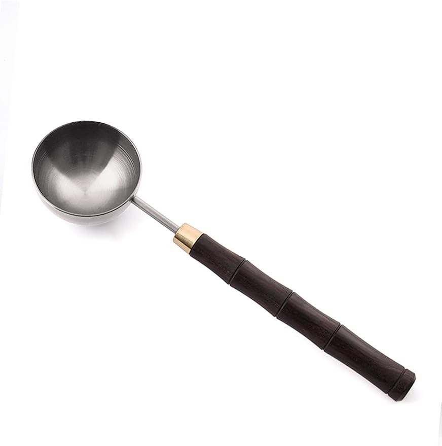 Ebony Wood Handle Coffee Spoon – Exquisite and Portable Stainless Steel Spoon by GonzoneCoffeeLab