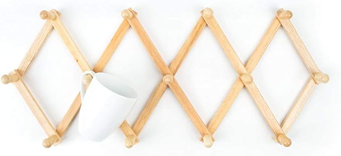 Fox Run Expanding Beechwood Coffee Mug Wall Rack by foxrunbrands