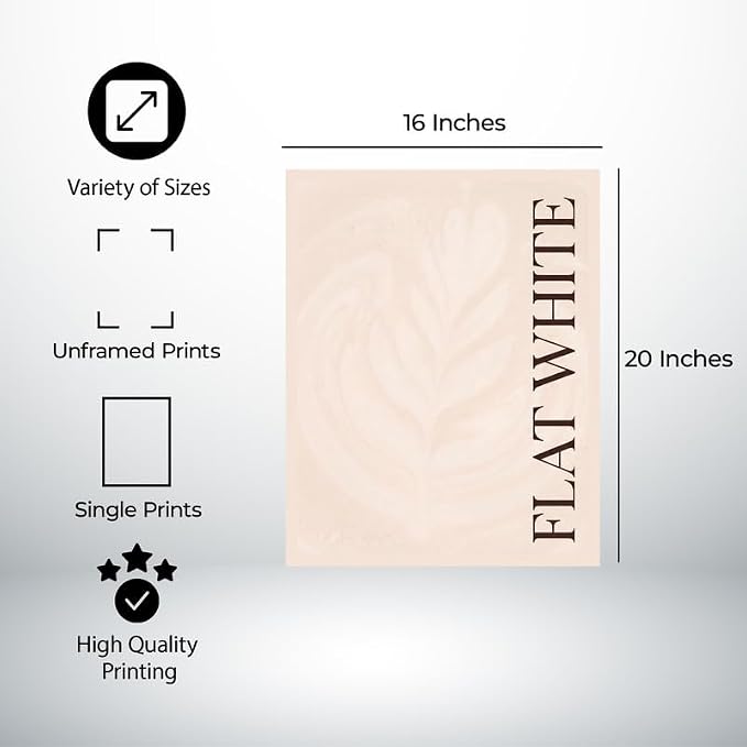 Lawrence Williams Designs Flat White Coffee Poster - Image 2