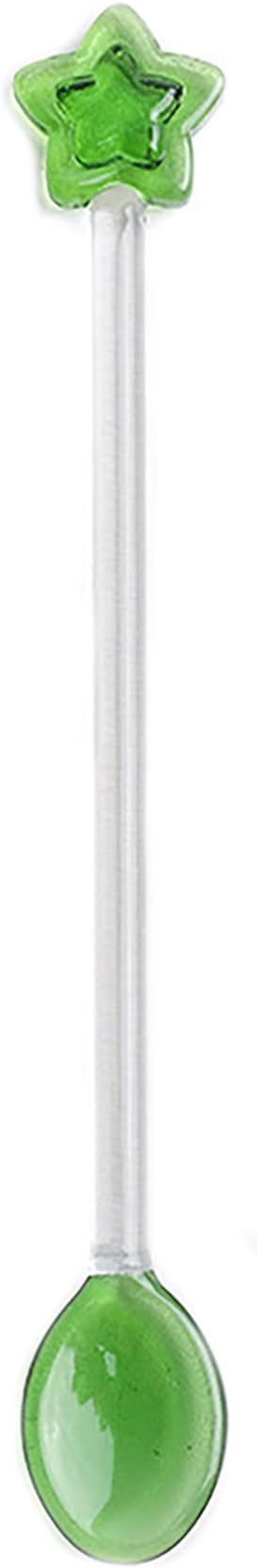 Coffee Glass Spoon, 6.2inch Crystal Clear Stirring Spoons Swizzle Sticks by TMXAOK