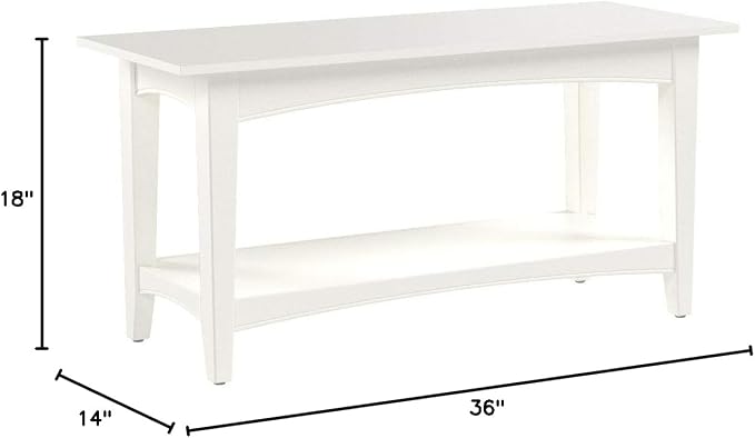 Alaterre Furniture Shaker Cottage Bench - Image 7