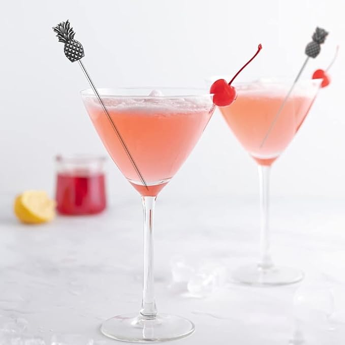 Martini Cocktail Picks Reusable Olive Picks Garnish Skewer Fruit Toothpicks Set - Image 6