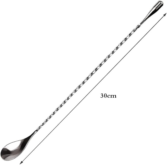 GSHLLO 2 Pcs 30cm Stainless Steel Cocktail Spoon - Image 5