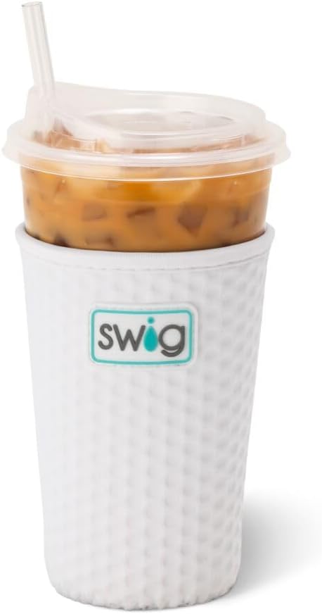 Swig Life Medium Iced Cup Coolie, Standard 22oz Iced Coffee Cup Insulator Sleeve by SwigLife