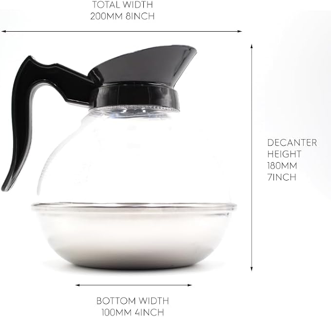 1 Pack Commercial Coffee Decanter 64oz 1.8L 12 Cup, Polycarbonate Plastic Body - Image 3
