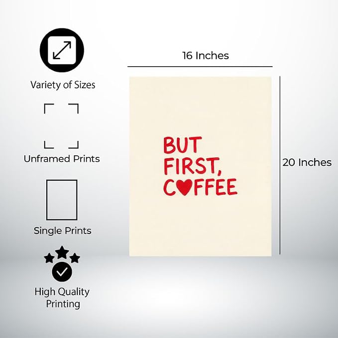 Lawrence Williams Designs But First Coffee Poster - Image 2