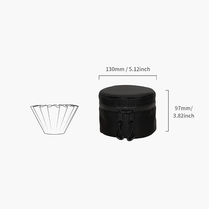 watchget Basket Coffee Filter Holder Coffee Filter Storage Bag Round Coffee - Image 2