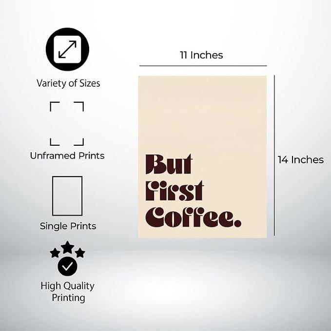 Lawrence Williams Designs But First Coffee Poster - Image 2