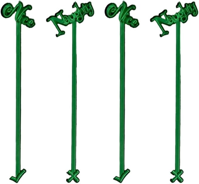 Coffee and Cocktail Stirrers, Reusable Plastic Stirrer Sticks, 24 Green Naughty by RoyerCorporation