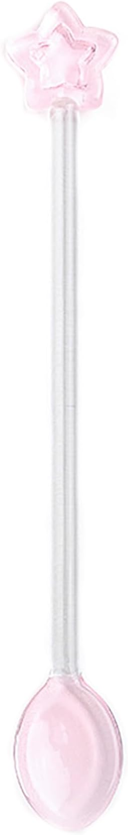 Coffee Glass Spoon, 6.2inch Crystal Clear Stirring Spoons Swizzle Sticks by TMXAOK