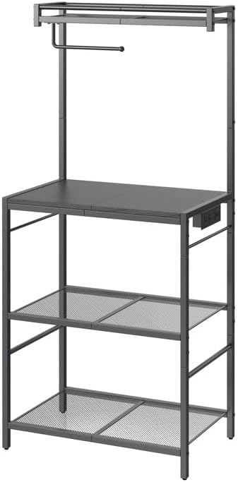 MAHANCRIS Bakers Rack with Storage, Microwave Stand with Paper Holder, Bakers - Image 9