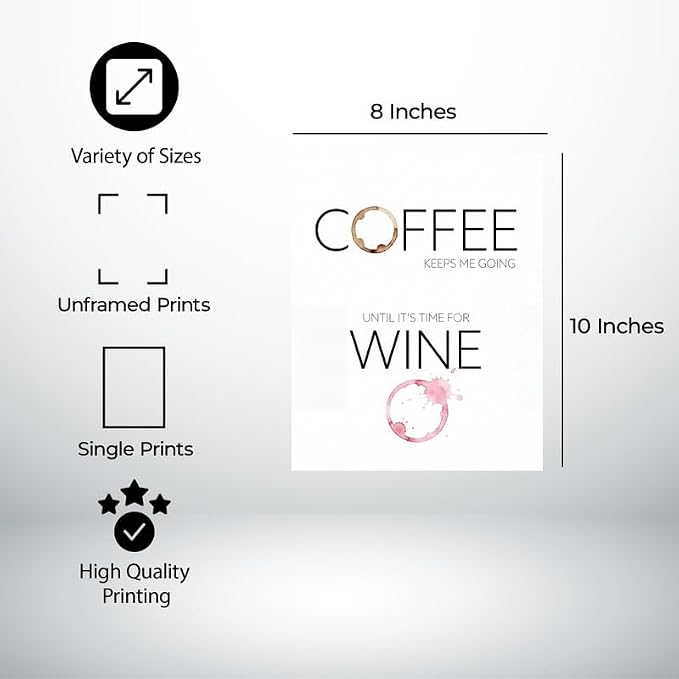 Lawrence Williams Designs Coffee and Wine Quote Poster - Image 2