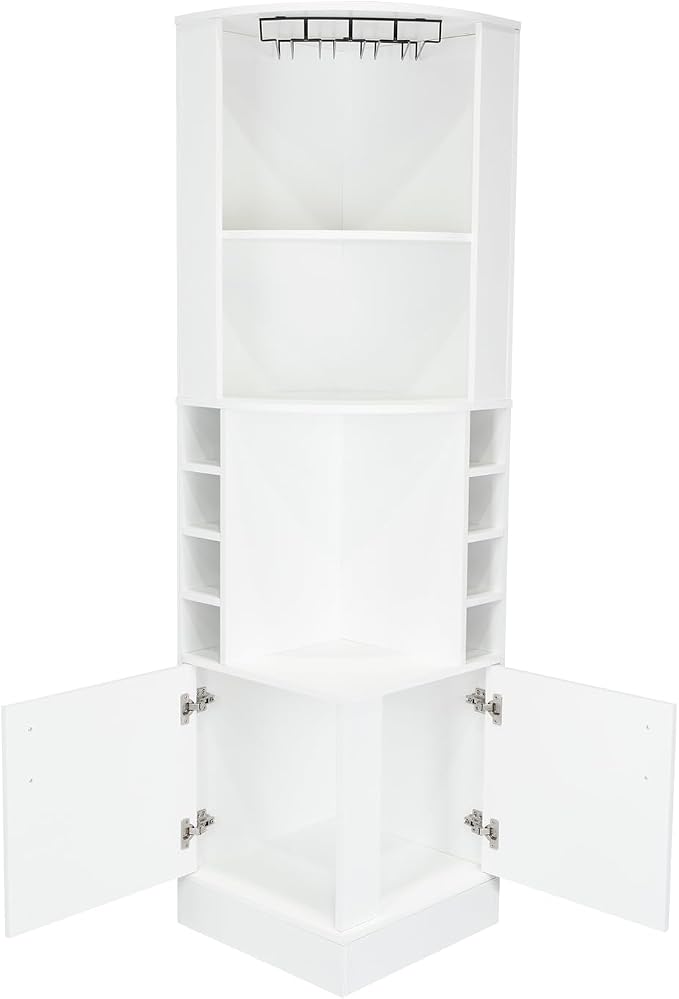 Tuhome Syrah Corner Bar Cabinet, Tall 71.1" Liquor Cabinet - Image 5