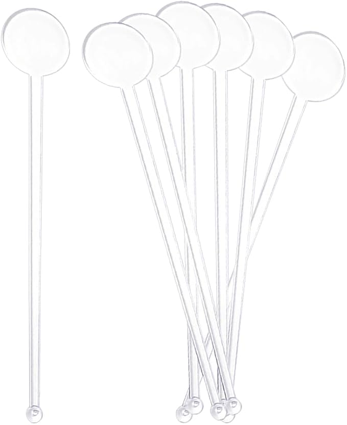 80 Pcs Plastic Cocktail Swizzle Sticks Long Coffee Beverage Stirrers Wedding by UUYYEO