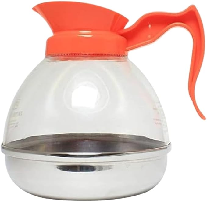 TrueCraftware- 64 oz. Decaf Coffee Decanter Stainless Steel Base Polycarbonate - Image 3