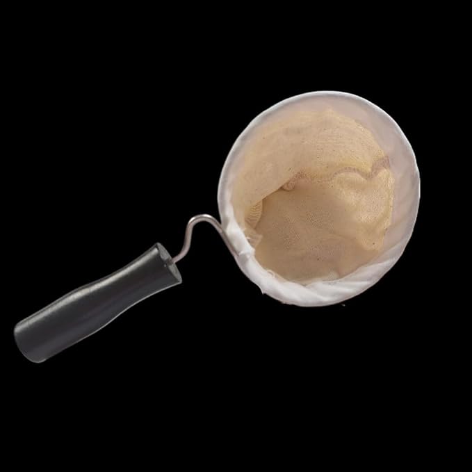 Reusable Coffee Filter with Wooden Handle, Cafe Flannel Cloth Filter Strainer - Image 7