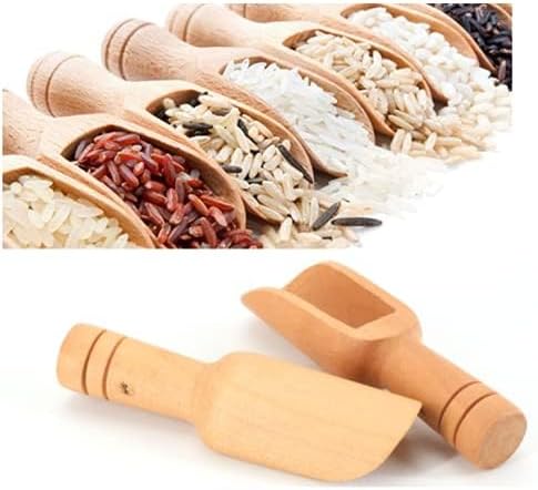 6 PCS Mini Wooden Spoon Wooden Kitchen Mini Bath Salt Spoon - Image 5