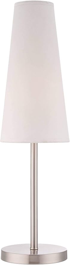 360 Lighting Snippet Modern Buffet Table Lamp 26" Tall Skinny Brushed Nickel by 360Lighting