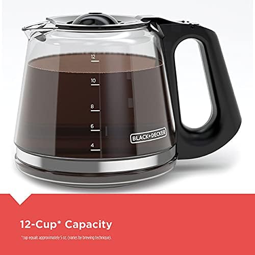 BLACK+DECKER CM1110B Programable 12-Cup Coffee Maker, Easy Pour, Non-Drip Carafe - Image 7