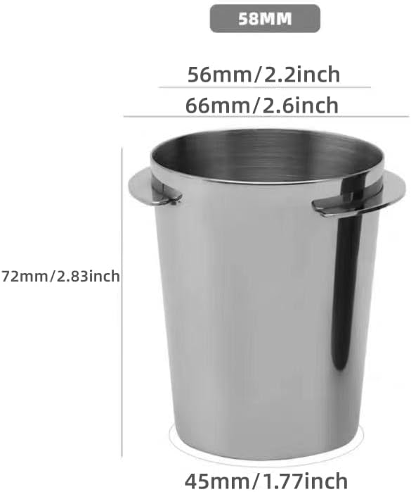 58mm Dosing Cup, Coffee Coffee Grinder Powder Cup Barista Stainless Steel - Image 2