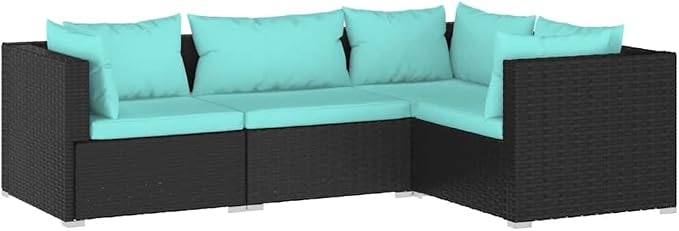 3-Piece Garden Lounge Set, Modular Outdoor Sectional Sofa by Unknown