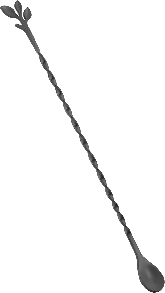 AnSaw Black 10-Inch Stainless Steel Cocktail Spoon by AnSaw