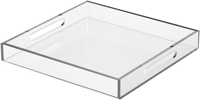 NIUBEE Clear Serving Tray 15x15 Inches by NIUBEE