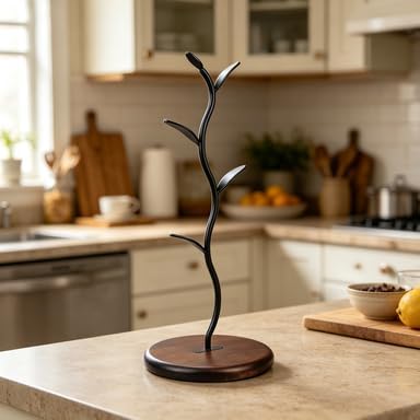 Mi hogar Leaf-Shaped Mug Tree Stand - Image 4