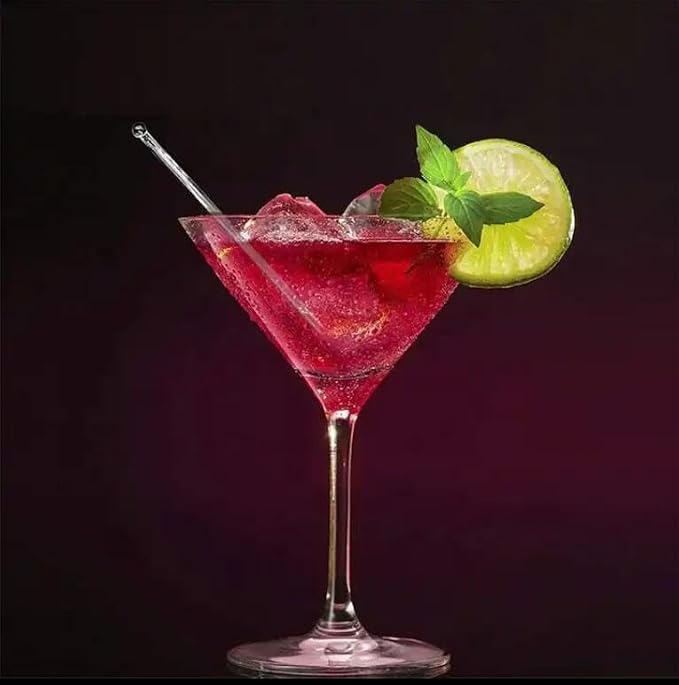 Brccee AC 100PCS 7 Inches Cocktail Swizzle Sticks, Ball Head Round Top Crystal - Image 5
