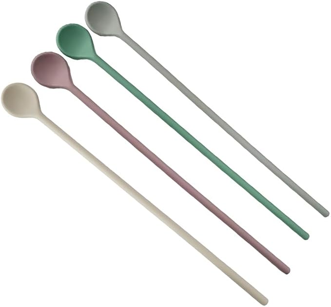 4Pcs Silicone Long Stirring Spoons, 9.9 Inch Reusable Drink Stirrers by Unknown