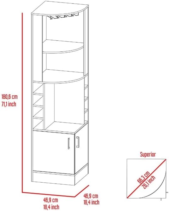Tuhome Syrah Corner Bar Cabinet - Image 10