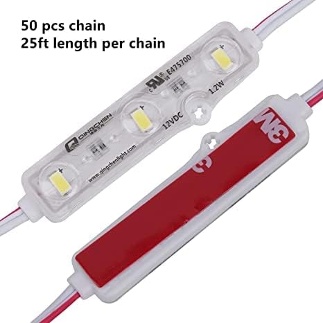 Q QINGCHEN LED Module Warm White 3000K 12V DC 1.2W 25Ft 50pcs/Chain 5630smd - Image 2