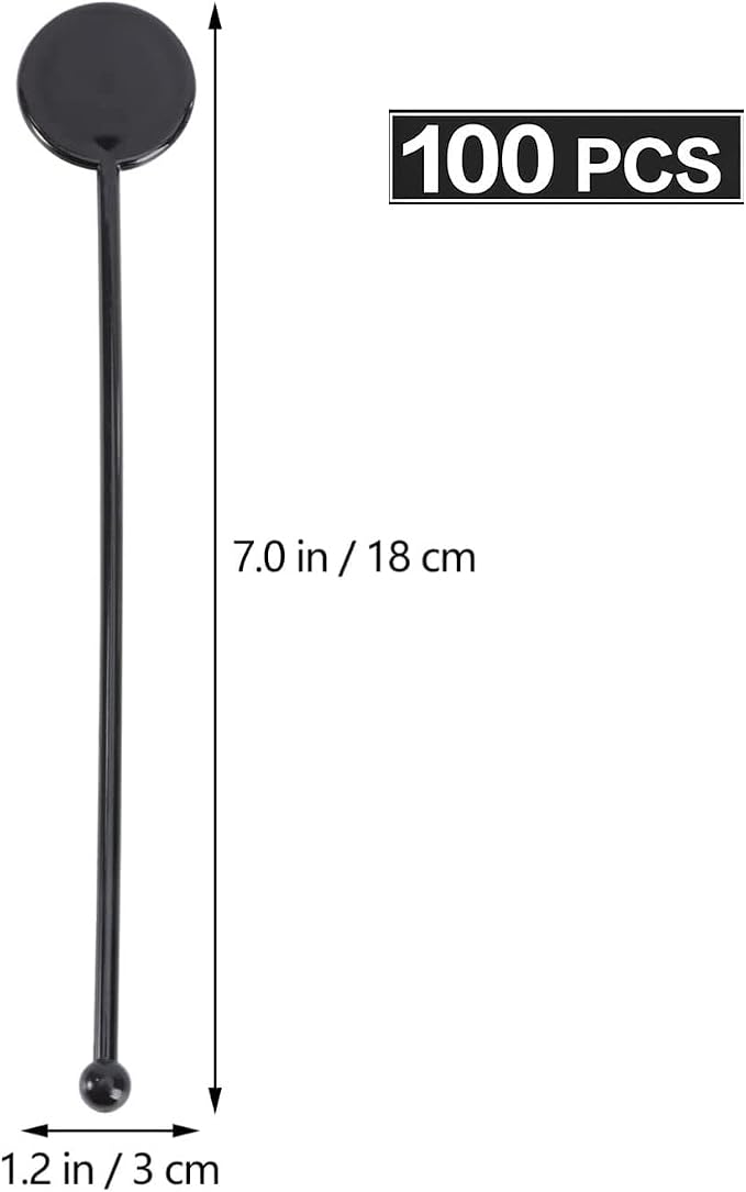 Brccee AC 100PCS 7 Inches Cocktail Swizzle Sticks, Disposible Plastic Drink - Image 4