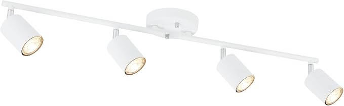 BoostArea LED 4 Light Track Lighting Kit, Flexibly Rotatable Light Head by BoostArea