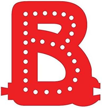 M&T Displays LED Marquee Letter Lights Modular Red Light Up Alphabet Initial B by MTDisplays