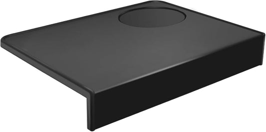 DIBTSA Espresso Tamping Mat, Silicone Coffee Tamper Mat with Corner Edge Tamp Support Station for Countertop, Barista Tools, Espresso Accessories, Black