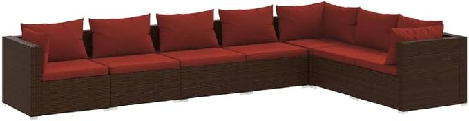 7-Piece Garden Lounge Set, Modular Conversation Furniture by Unknown