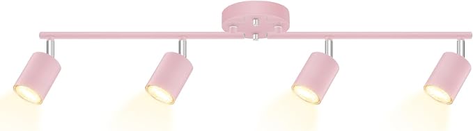 BoostArea LED 4 Light Track Lighting Kit, Flexibly Rotatable Light Head by BoostArea
