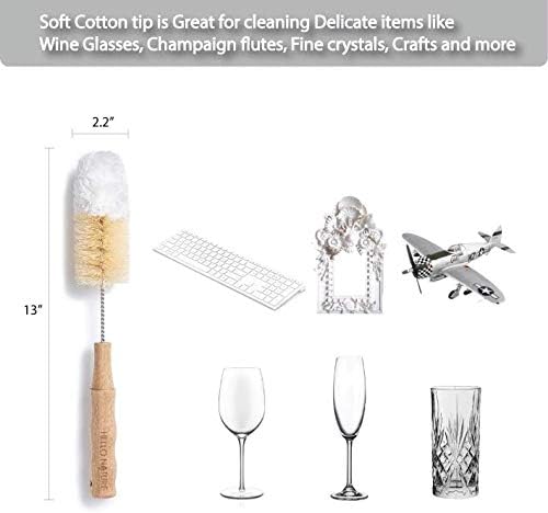 4 Pcs Bamboo Bottle Brush Set by HELLO NATURE – Long Handle Cleaning Brushes - Image 4