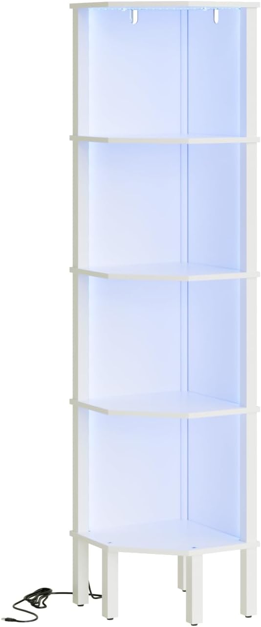 Corner Shelf Stand, 5 Tier Corner Bookshelf - Image 9